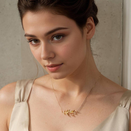 Gold Rosemary Branch Necklace