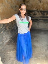 Camiseta Supersonic gris/verde neón