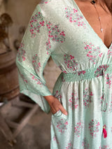 Delphine Silk Maxi Dress Jade