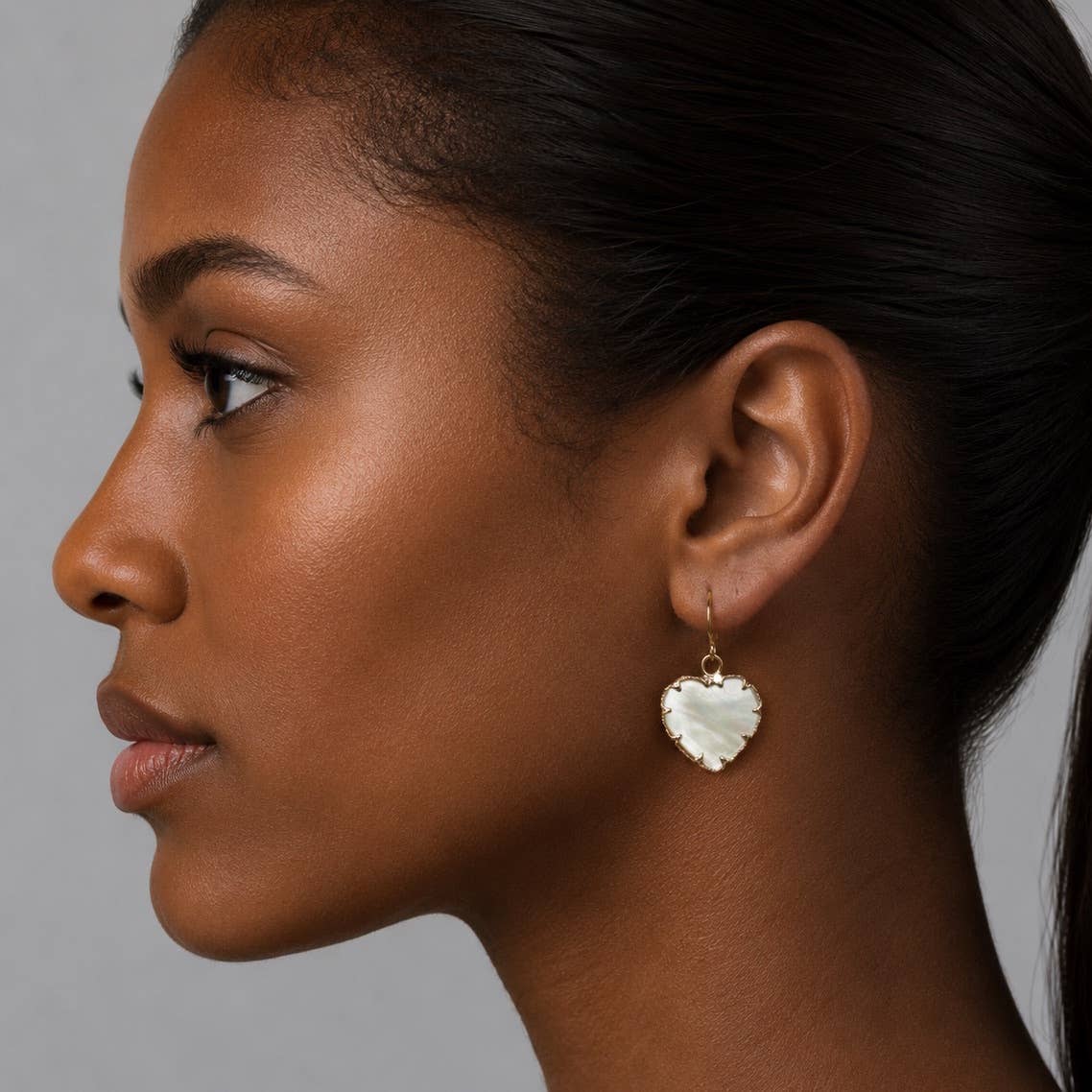 Pearl Heart Earrings