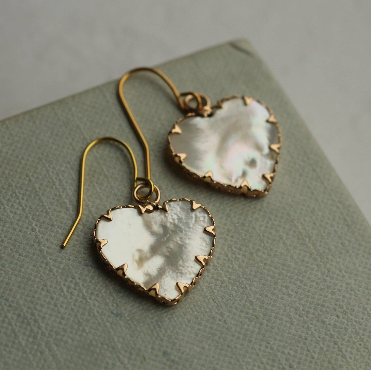 Pearl Heart Earrings