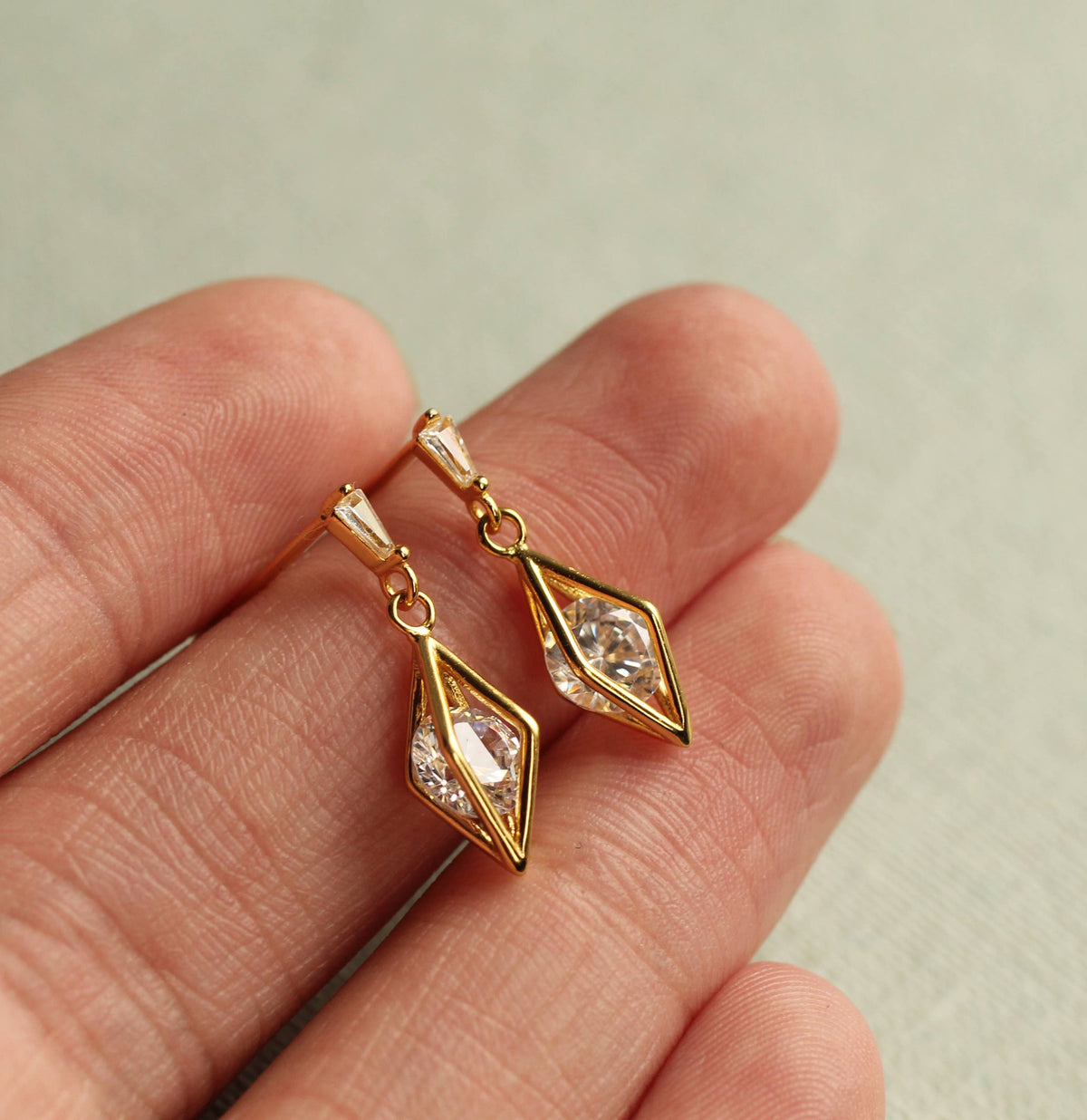 Rhombus Jewel Earrings