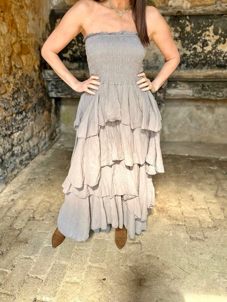 Laurie Ruffle Maxi Dress - Sage