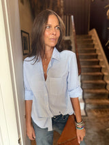 Lark Stripe Shirt - Ice Blue