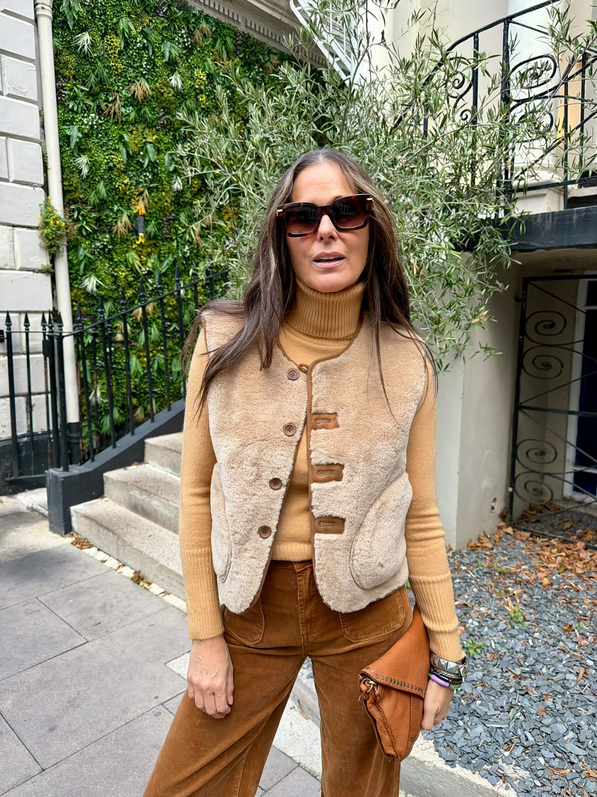 Tess Reversible Gilet - Camel