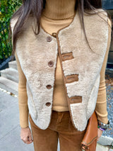 Tess Reversible Gilet - Camel