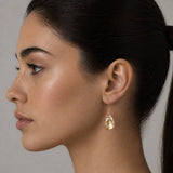 Vintage Champagne Teardrop Earrings