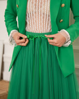 Falda de tul verde Tessa