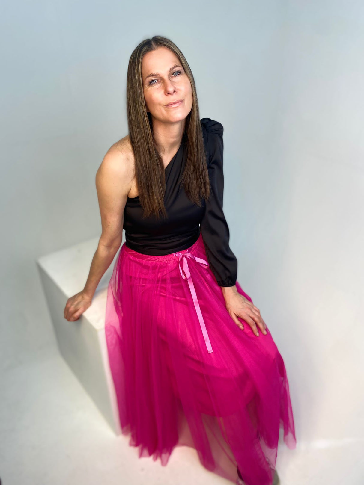 Falda de tul Tessa con pintalabios