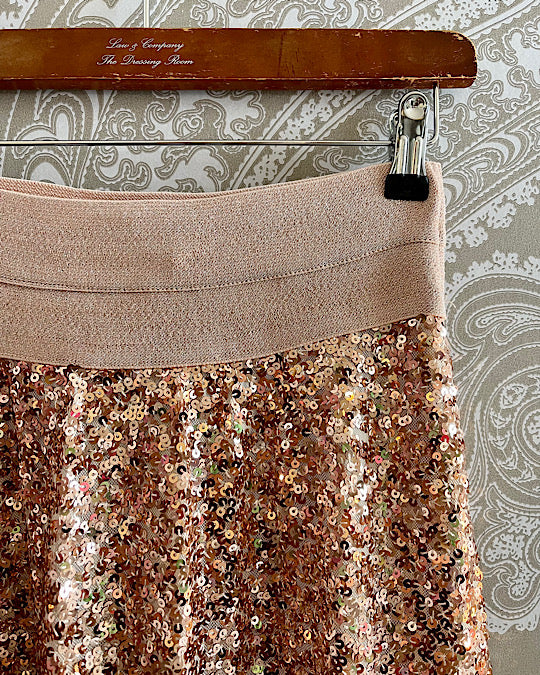 Celine Sequin Skirt Rose Gold