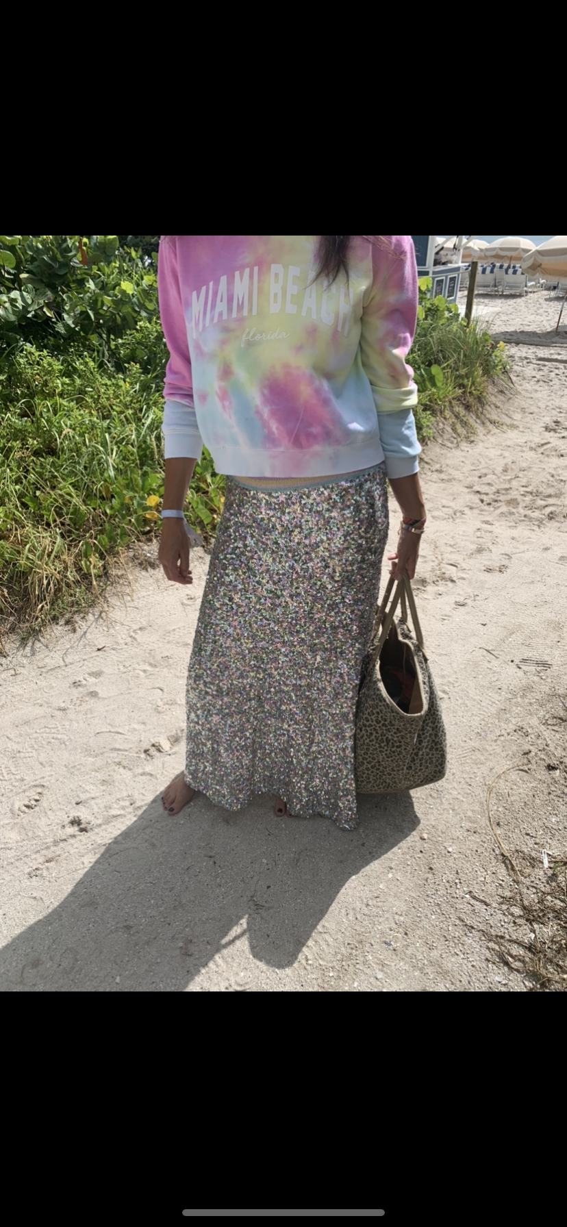 Falda de lentejuelas Seline multicolor