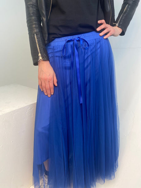 Falda de tul Tessa azul eléctrico