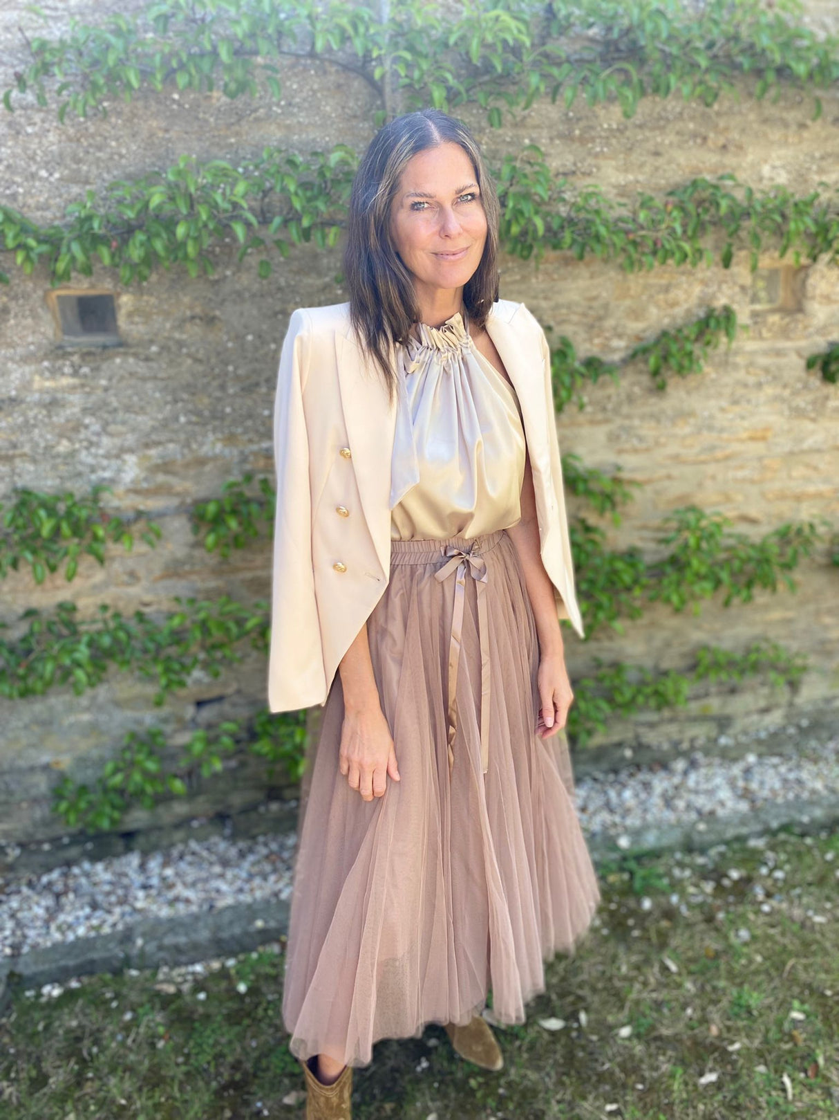 Tessa Tulle Skirt Camel