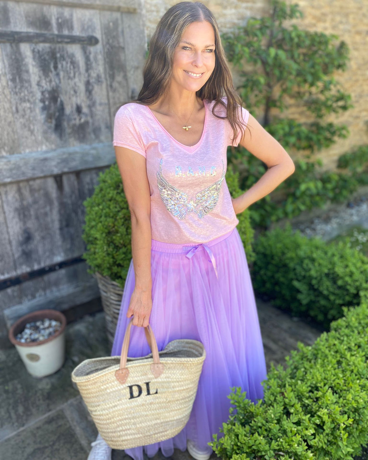 Falda de tul Tessa color lavanda