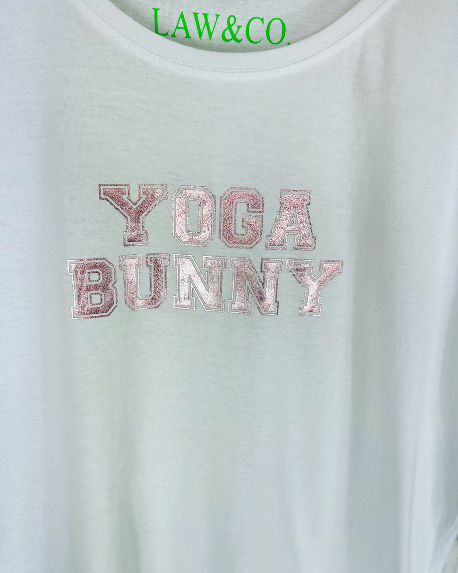 Yoga bunny deals t shirt